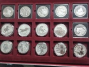 Seria monet leopard 1oz x6 srebro  