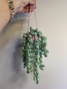 zawieszka do samochodu, kwiaty na szydełku, prezent, Walentynki