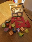 Domek układanka drewniana