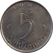 Francja 5 centymów z 1961 roku - OBEJRZYJ MOJĄ OFERTĘ