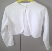 NEXT - biały sweterek -bolerko roz.134