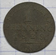 #2892 Niemcy Prusy 1 fenig 1828 A