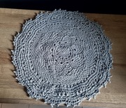 Bieżnik, serwetka  szydełko, szary Wielkanoc