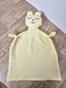 Przytulanka muślinowa pieluszka tetra miś, wyprawka, usypiacz chrzest