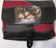 ANTON Torba skórzana z Wilkami