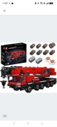 Mould King 17074 Czerwony Żuraw Samochodowy R/C LTM 1110 Dźwig Mobilny