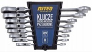 Zestaw kluczy płasko nasadowych przegubowych z grzechotką NITEO TOOLS 8-17