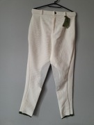 Nowe białe bryczesy s/m 36/38 spodnie Dania