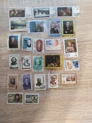 Zestaw  znaczków ZSRR - pisarze,malarze, dzieła sztuki (1955-1978)