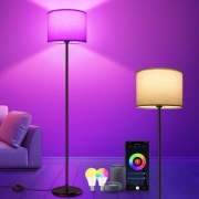 RGB inteligentna lampa podłogowa LED 156 cm ściemnialna   Alexa/Google wifi