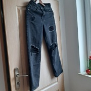 Shein - czarne spodnie dżinsowe, rozm. XS (34)