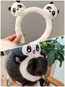 Nowy zestaw Pluszowa opaska i gumka z Pandą 