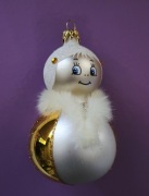 Bombka choinkowa Lala w szaliku szklane Bombki na choinkę kształtki