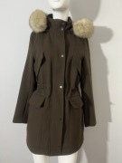 ZARA parka damska khaki z futerkiem – nowa bez metki, jesień/zima