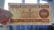 Bon towarowy 2 centy Pekao 1979 r. Seria HO