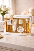 Nowy zestaw kosmetyków do kąpieli GLOSS Luxury Argan Oil prezent świeczka