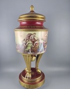 Waza Amfora Wiedeń kon XIX w. recznie malowana 44 cm