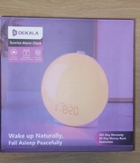 DEKALA kolorowa nocna lampka budzik symulacja wschodu słońca FM radio