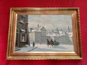 Stary obraz na płótnie sygnowany 