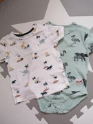 Komplet Koszulka C&A i bodziak rozmiar 80. Jak nowe. Organic Cotton 