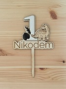 Personalizowany Topper na Urodziny z Dinozaurem