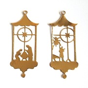 Scrapki Papierowe - Boże Narodzenie Latarenki Panel Żłóbek Pasterze 2 szt.