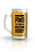 kufel 500ml Trzymam się jednego hobby +Gratis