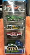 Hot wheels 5 pak city toxic creaitures nowy zestaw autek 5 pak 