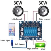 TPA3110 XH-A232 2x30W 2.0 cyfrowy wzmacniacz mocy audio DC 8-26V 3A