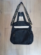 PLECAK DAMSKI MIEJSKI LEKKI PLECACZEK DWUKOMOROWY TORBA NA RAMIĘ czarny 