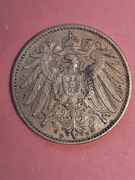 259#N SREBRNA MONETA NIEMCY CESARSTWO 1 MARKA 1914 F