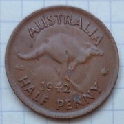 #2623 Australia 1/2 pensa 1942 Perth