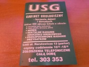 Gabinet urologiczny USG kalendarz 1995 ulotka reklamowa broszura