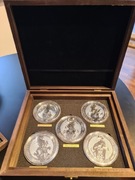 Bestie królowej zestaw srebrnych monet 10 oz