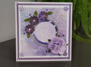 RĘCZNIE ROBIONA KARTKA 3D Z KWIATAMI – PERSONALIZOWANA – PREZENT PAMIĄTKA