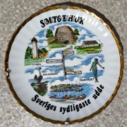 Smygehuk Sveriges Sydligaste Udde talerz dekoracyjny