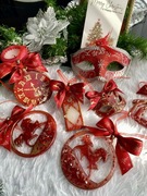 Zestaw świątecznych ozdób z żywicy epoksydowej