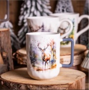 Kubek świąteczny porcelanowy Jeleń B 450 ml