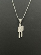 NASZYJNIK BLOHSH Billie Eilish Cyrkonie Srebrny Alt