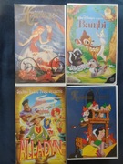 Kultowe i oscarowe bajki dla dzieci na 4 kasetach VHS 