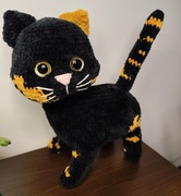 Kot na szydełku czarny 