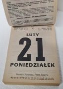 1 Kartka z 2005 Kalendarz Duży Zrywany Kulinarny
