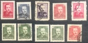 Kolekcja 11 znaczków Polska PRL Bolesław Bierut 1948-1950 r. 