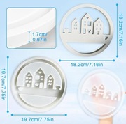 Forma silikonowa domki Świąteczna podstawka serca do żywicy epoksydowej