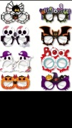 Okulary papierowe Halloween, ozdobne