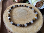 Bransoletka Tygrysie oko i labradoryt 