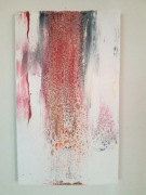 obraz ręcznie malowany deska sklejka 25x43 cm