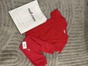 Scrubs damski komplet bluza i spodnie malinowy 