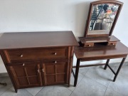 Meble Klose czer/ orzech włoski toaletka, krzesło komoda