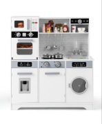 Duża drewniana kuchnia dla dzieci z dźwiękiem 89x31x80cm